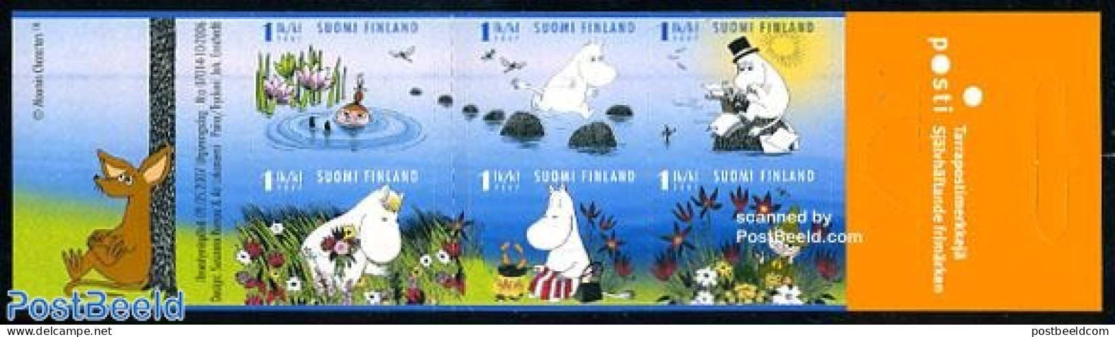 Finland 2007 Moomins 6v S-a In Booklet, Mint NH, Stamp Booklets - Art - Children's Books Illustrations - Comics (excep.. - Unused Stamps