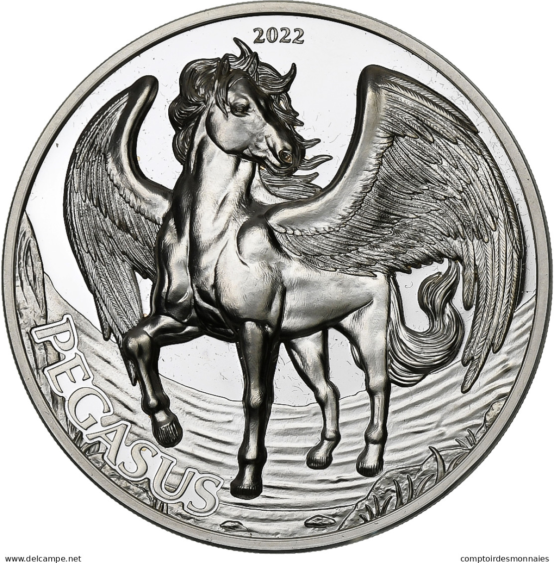 Tanzanie, 1000 Shillings, 1 Vera Silver Oz, PEGASUS Mythical Creatures, 2022, 1 - Tanzanía