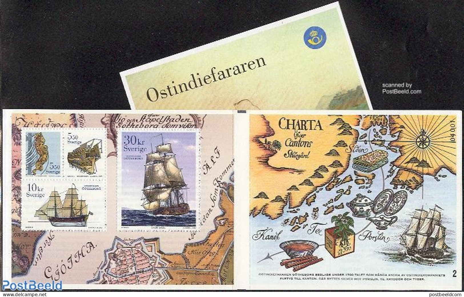 Sweden 2003 East India 4v In Booklet, Mint NH, Transport - Various - Stamp Booklets - Ships And Boats - Maps - Nuevos