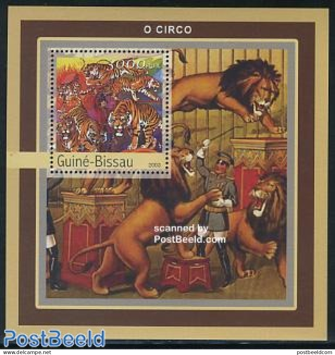 Guinea Bissau 2003 Circus S/s, Mint NH, Nature - Performance Art - Animals (others & Mixed) - Cat Family - Circus - Cirque