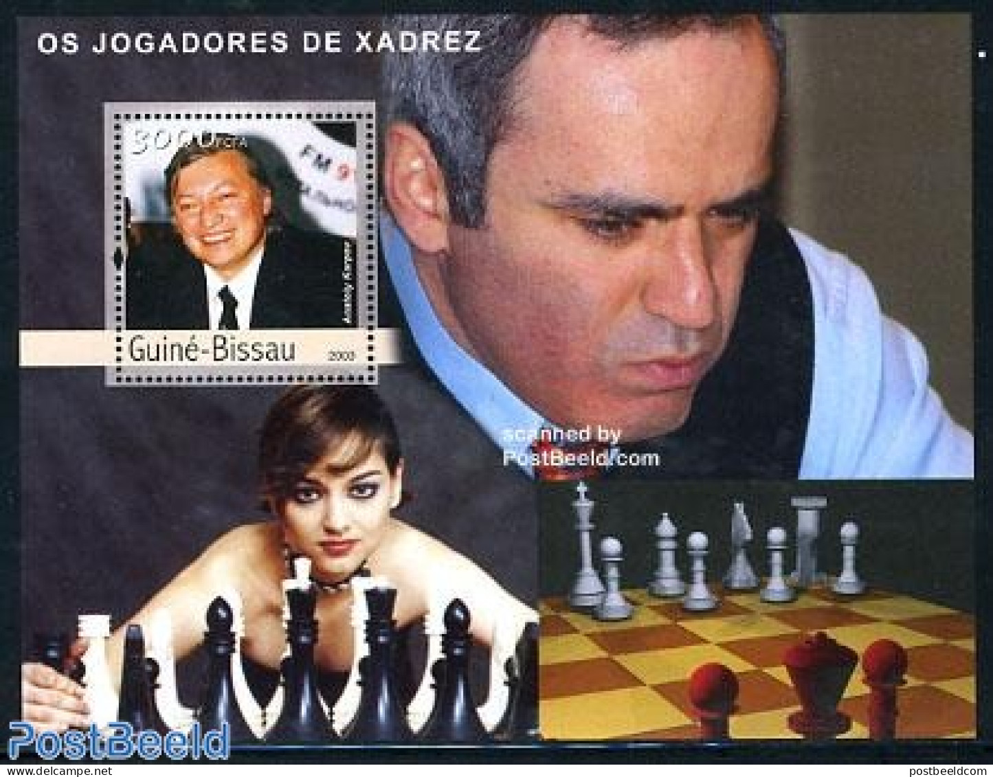 Guinea Bissau 2003 Chess Players S/s, Mint NH, Sport - Chess - Schaken