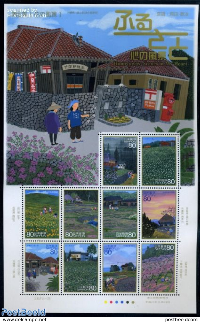 Japan 2009 Hometown Scenes No. 5 10v M/s, Mint NH, Transport - Railways - Neufs