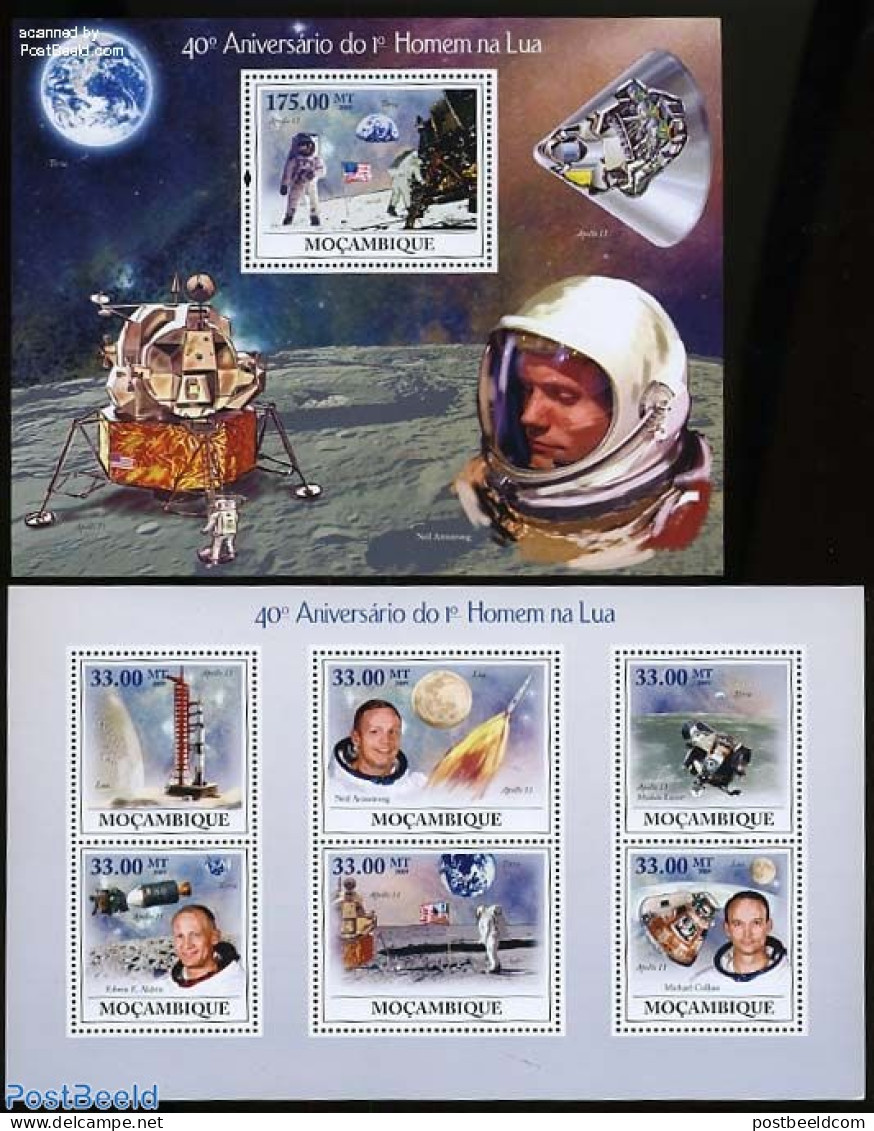 Mozambique 2009 Space Exploration 2 S/s, Mint NH, Transport - Space Exploration - Mosambik