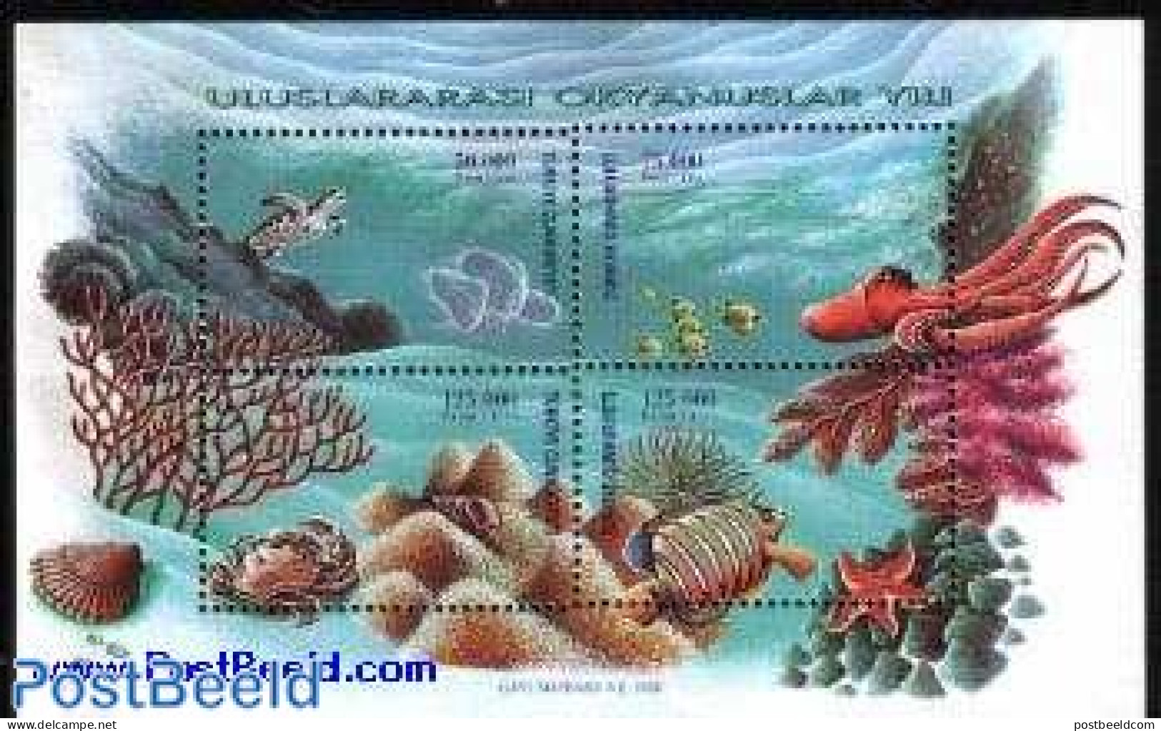 Türkiye 1998 International Ocean Year S/s, Mint NH, Nature - Fish - Reptiles - Shells & Crustaceans - Turtles - Sonstige & Ohne Zuordnung