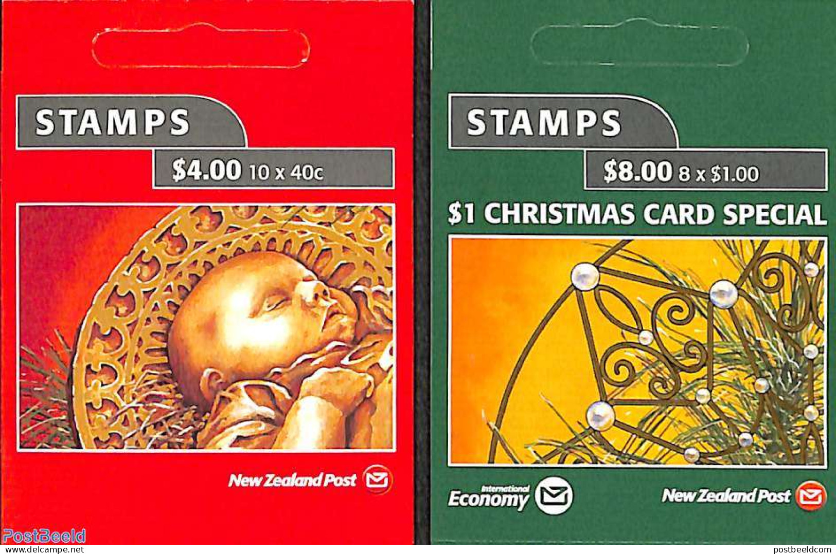 New Zealand 2003 Christmas 2 Booklets, Mint NH, Religion - Christmas - Stamp Booklets - Neufs