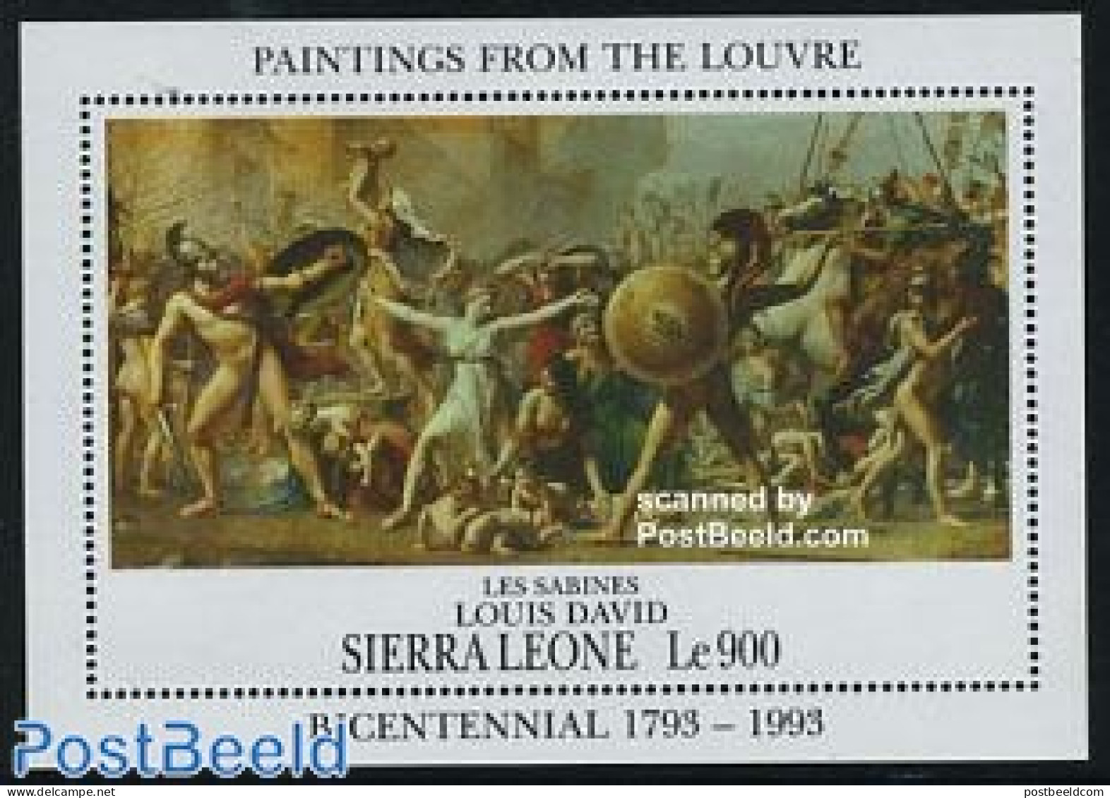 Sierra Leone 1993 Louvre Museum S/s, Mint NH, Art - Museums - Paintings - Museos