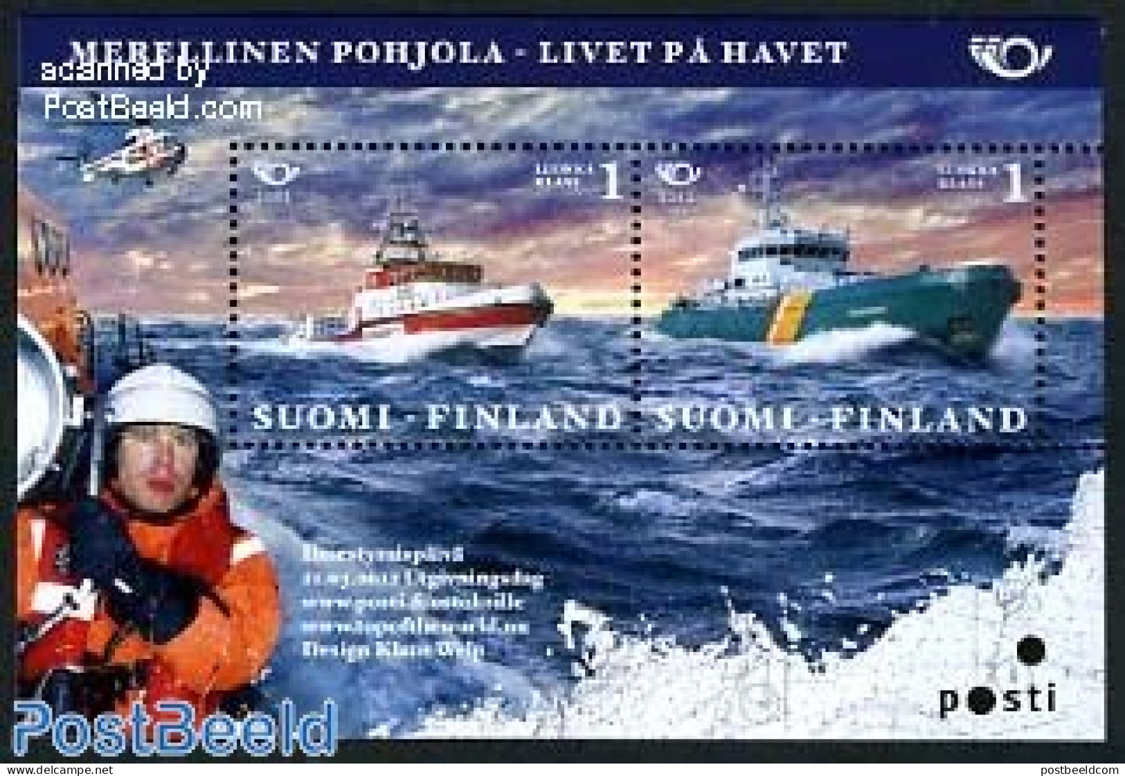 Finland 2012 Norden S/s S-a, Mint NH, History - Transport - Europa Hang-on Issues - Helicopters - Ships And Boats - Ongebruikt