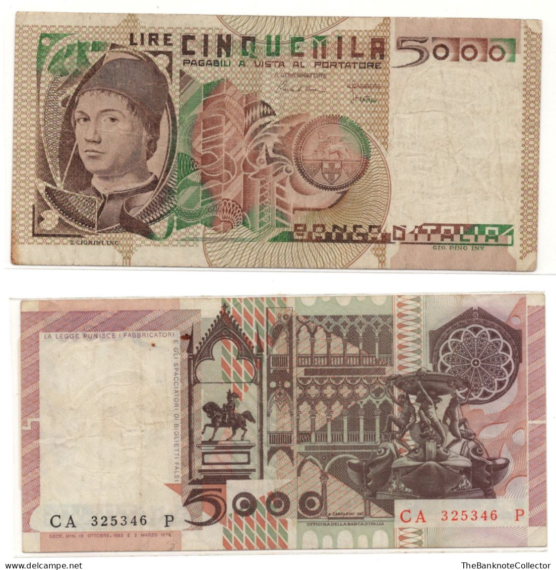 Italy 5000 Lire 1979 VF - 50000 Liras