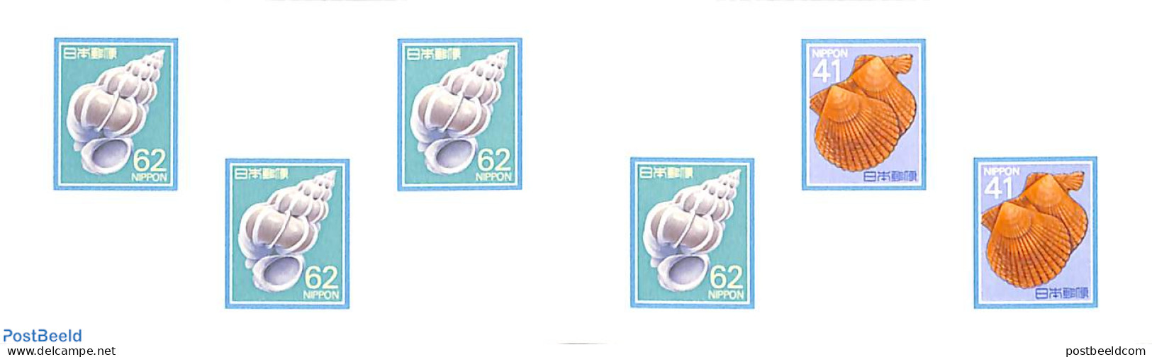 Japan 1989 Shells Booklet S-a, Mint NH, Nature - Shells & Crustaceans - Stamp Booklets - Neufs