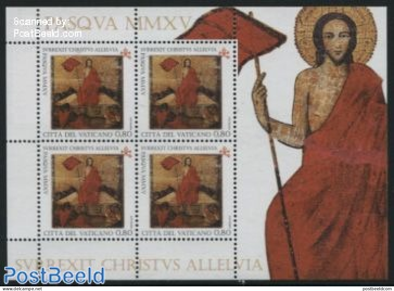 Vatican 2015 Easter M/s, Mint NH, Religion - Religion - Art - Paintings - Unused Stamps
