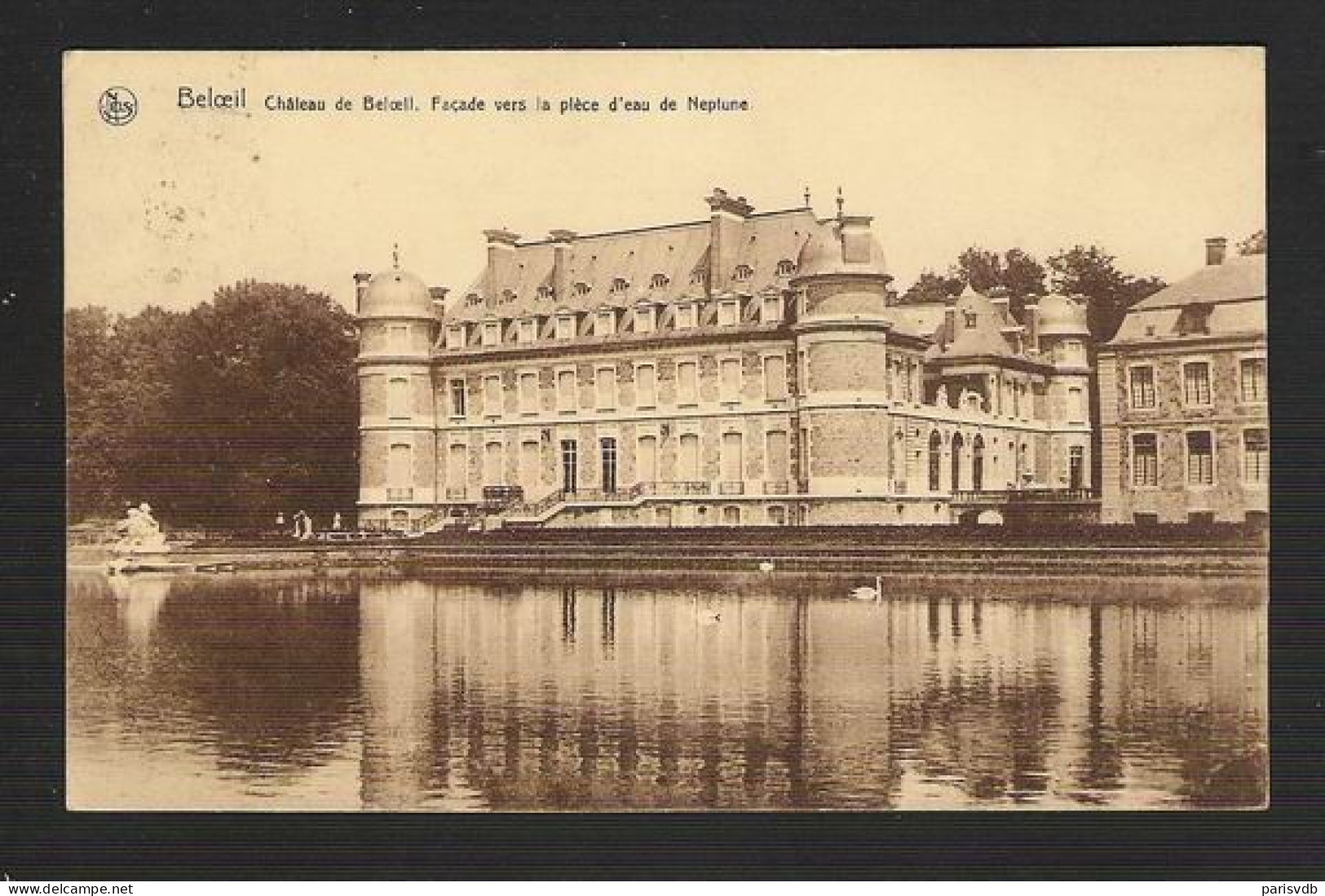 BELOEIL - CHATEAU DE BELOEIL - FACADE VERS LA PIECE D'EAU DE NEPTUNE  (3100) - Beloeil