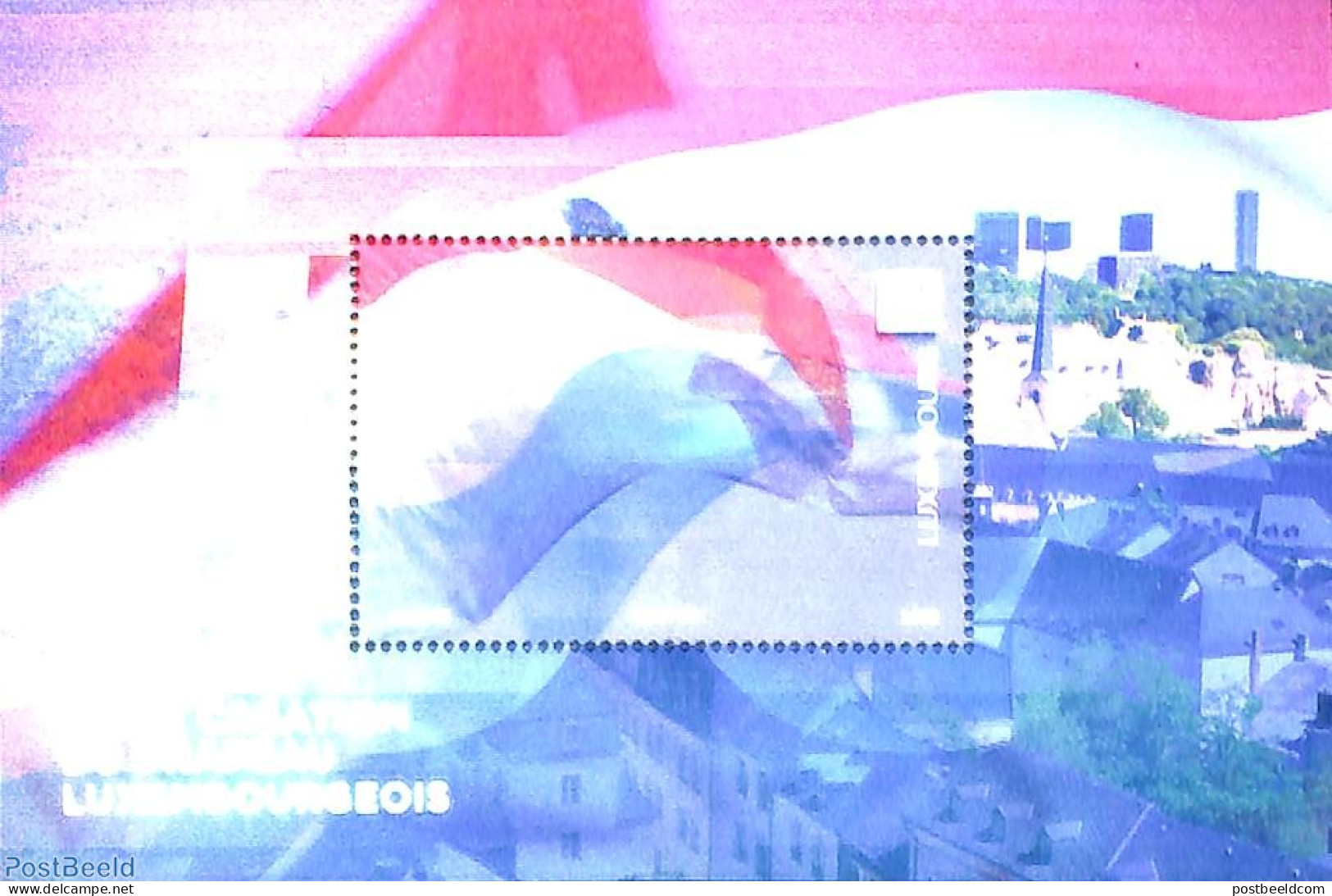 Luxemburg 2022 50 Years Flag S/s 3-d, Mint NH, History - Various - Flags - 3-D Stamps - Nuevos