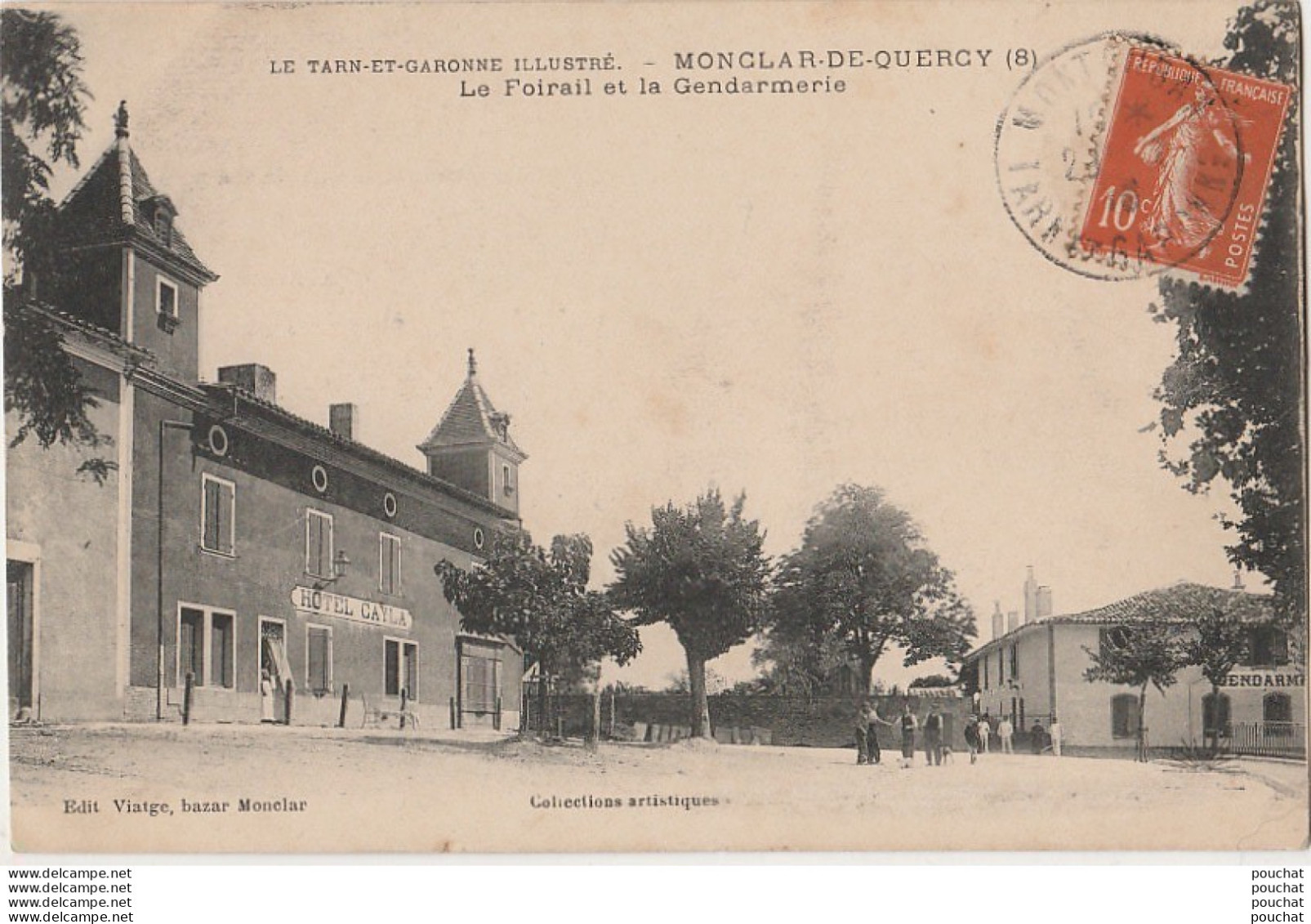 W25-82) MONCLAR DE QUERCY (TARN ET GARONNE) LE  FOIRAIL ET LA GENDARMERIE  - (ANIMEE) - Montclar De Quercy