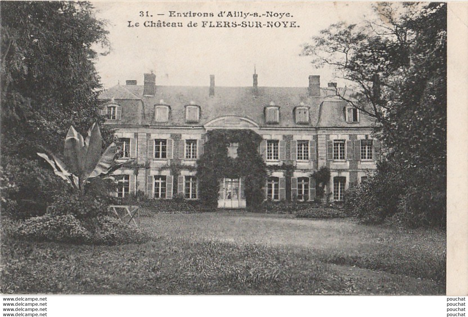 W23-80) ENVIRONS D'AILLY SUR NOYE  (SOMME)  LE CHATEAU  DE  FLERS SUR NOYE  - (2 SCANS) - Ailly Sur Noye