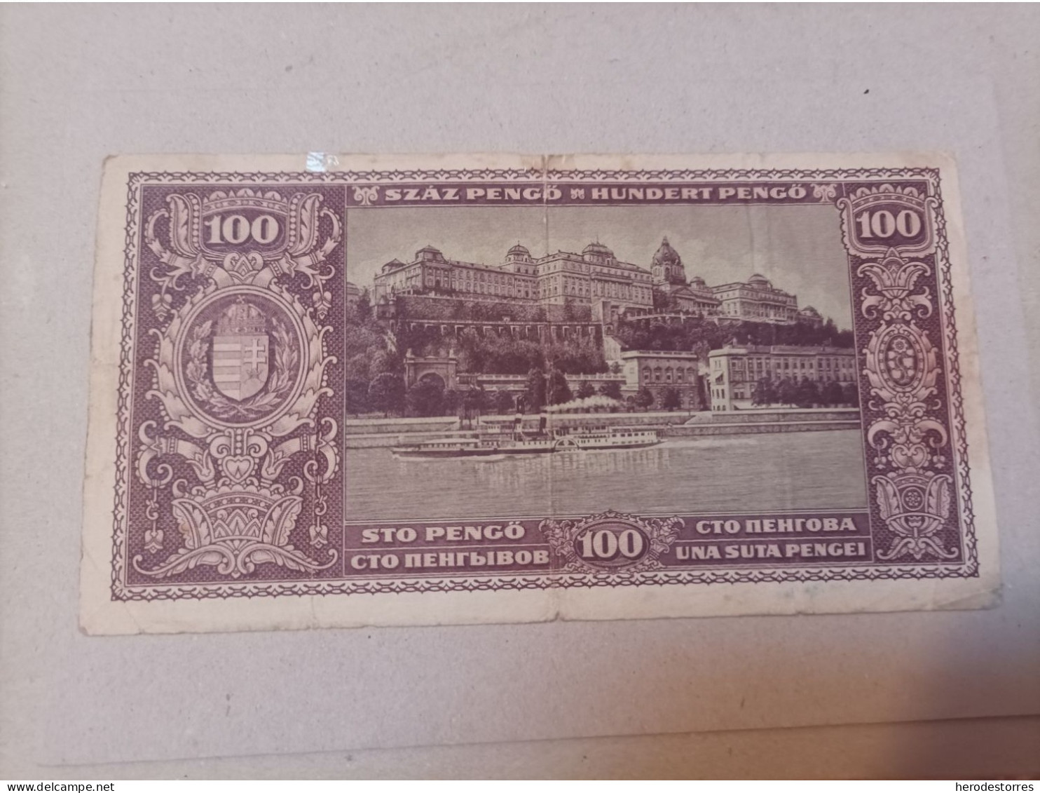 Billete Hungría, 100 Pengo, Año 1945 - Ungarn