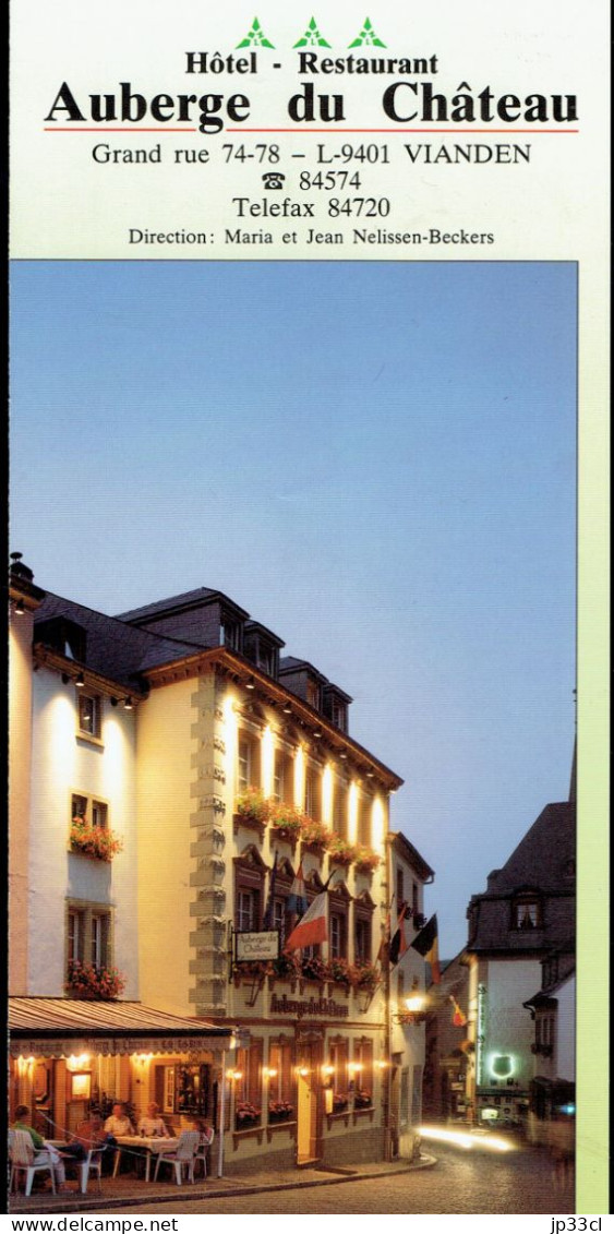 Ancien Dépliant Présentant L'Auberge Du Château? Grand Rue, Vianden (Luxembourg) - Tourism Brochures