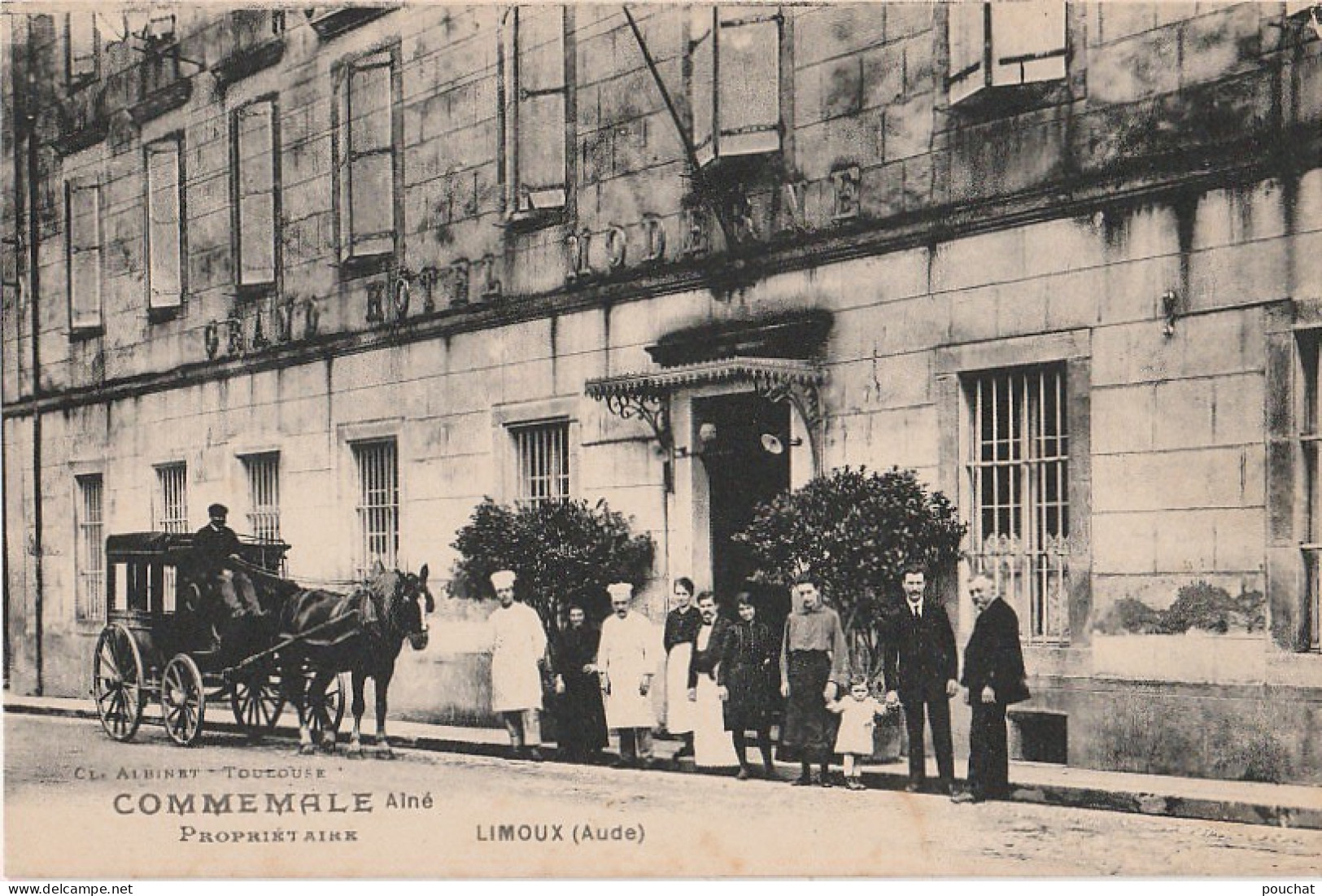Z32- 11) LIMOUX (AUDE) GRAND HOTEL MODERNE DE M. COMMEMALE - LE PERSONNEL AVEC DILIGENCE - - Limoux