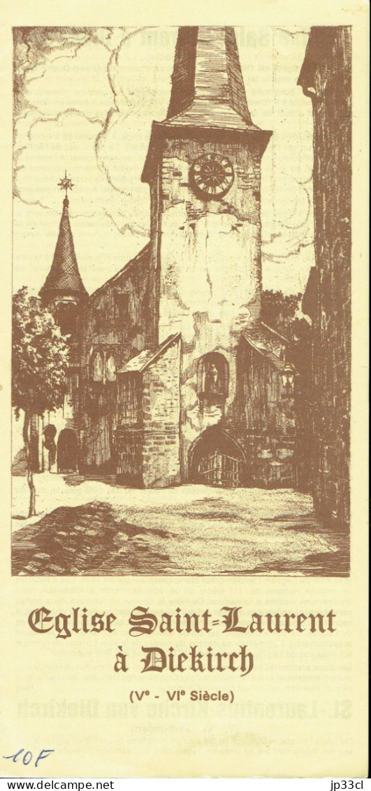 Ancien Dépliant Présentant L'Église Saint-Laurent à Diekirch (Luxembourg) - Toeristische Brochures