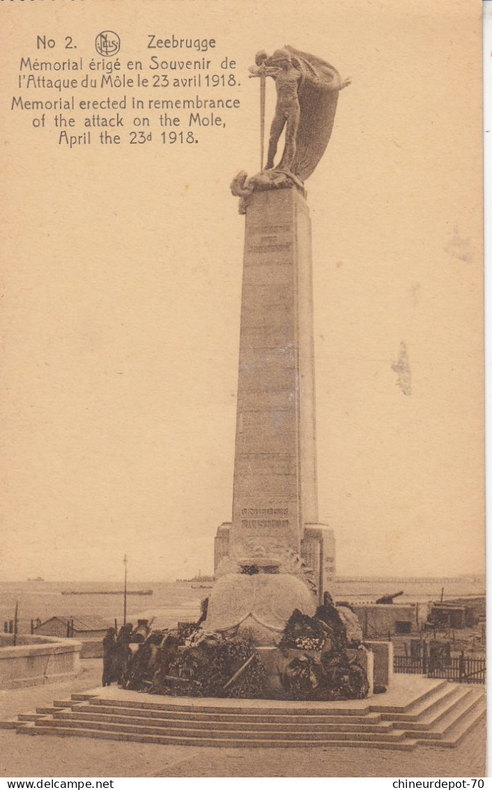 ZEEBRUGGE  MEMORIAL SOUVENIR DE L ATTAQUE DU MOLE LE 23 AVRIL 1918 - Zeebrugge