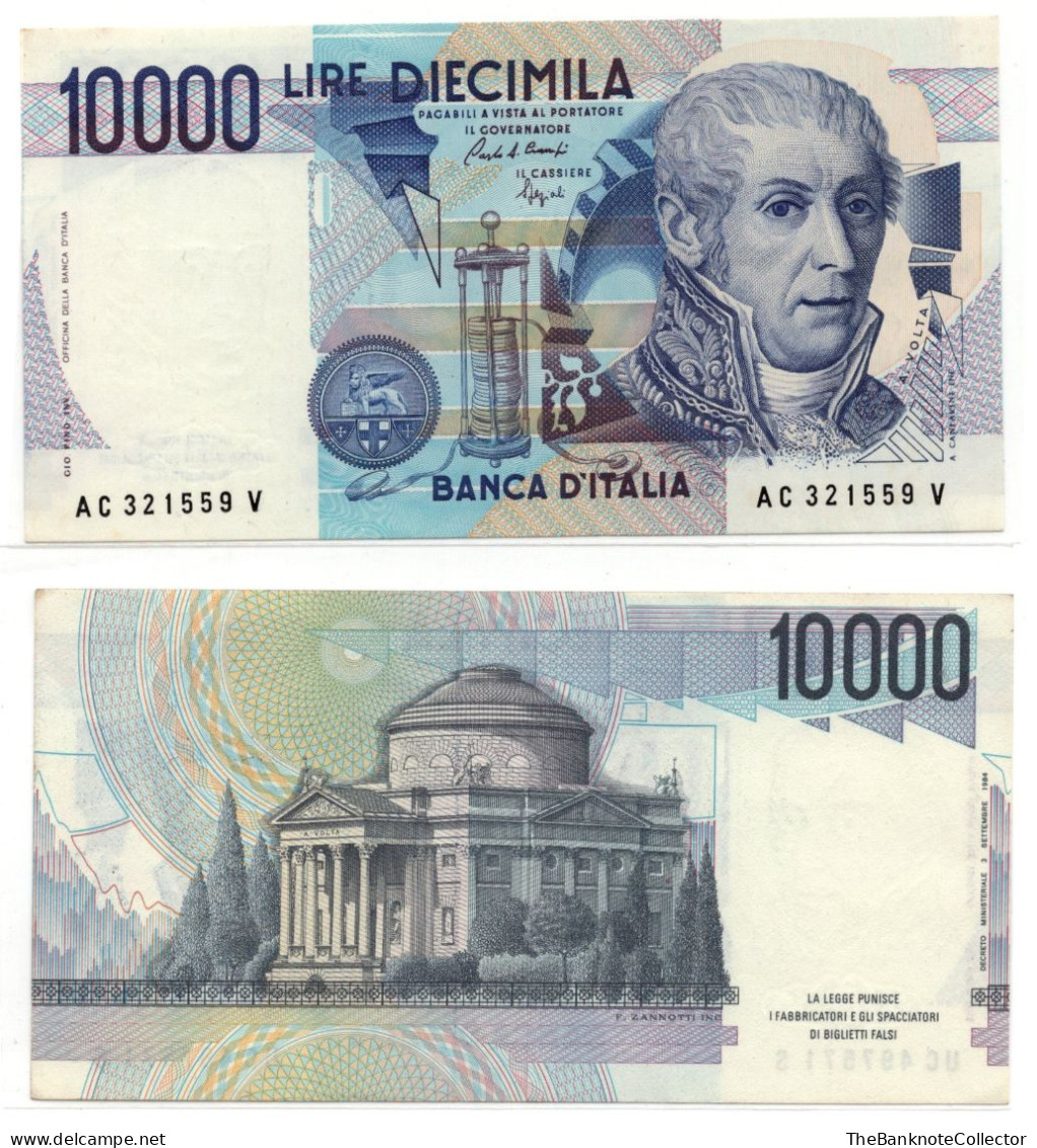 Italy 10000 Lire 1984 UNC - 50000 Lire