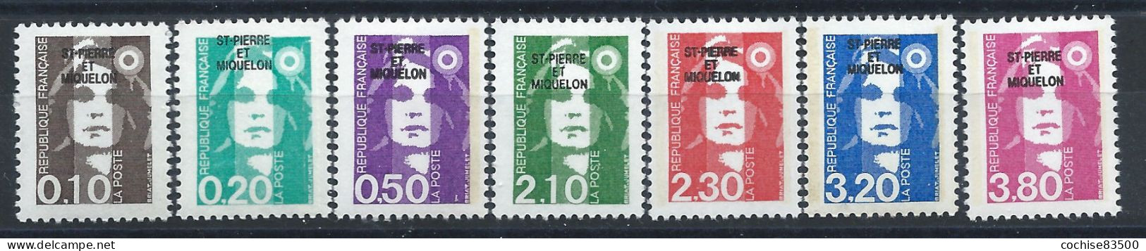 St Pierre Et Miquelon N° 514/20** (MNH) 1990 - Marianne Du Bicentenaire - Neufs