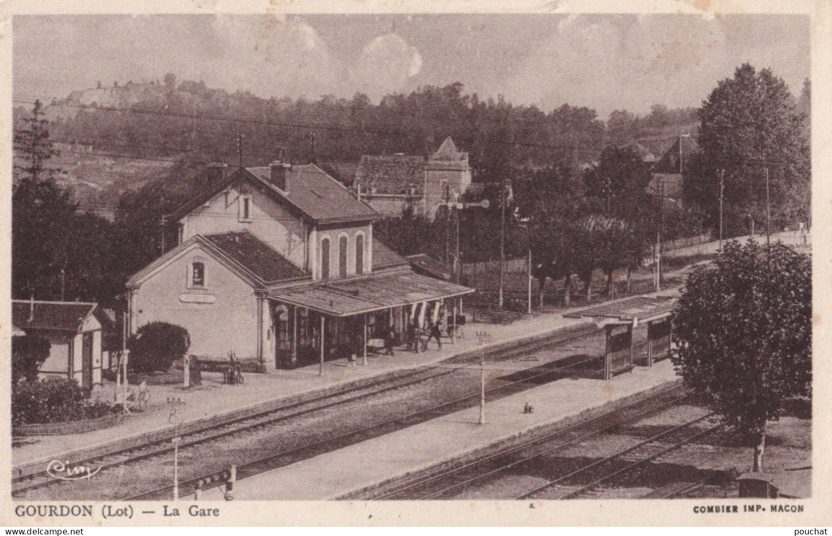 Y4-46) GOURDON (LOT) LA GARE  - ( 2 SCANS ) - Gourdon