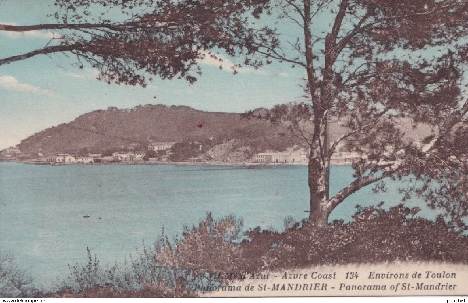 X18-83) ENVIRONS DE TOULON - PANORAMA DE SAINT  MANDRIER  - 1928 -  ( 2 SCANS ) - Saint-Mandrier-sur-Mer