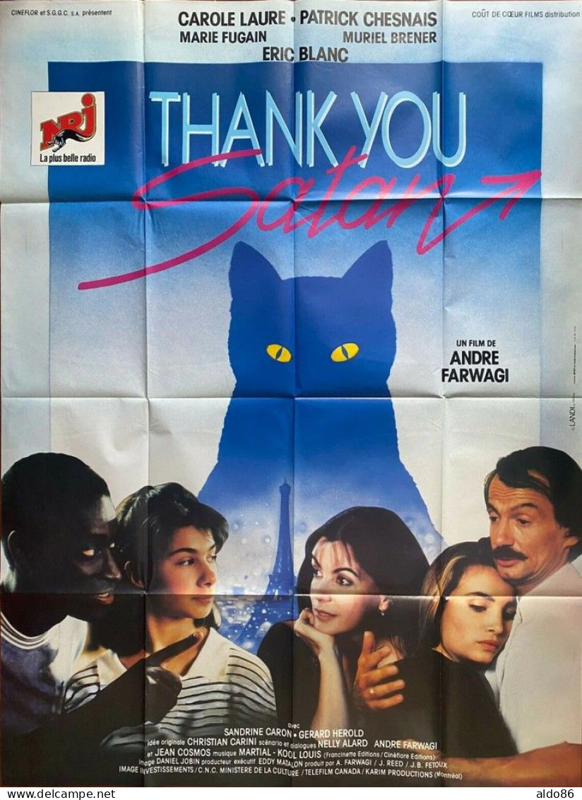 Affiche 120 X 160 Du Film "THANK YOU SATAN" Avec Carole Laure & Patrick Chesnais - Afiches