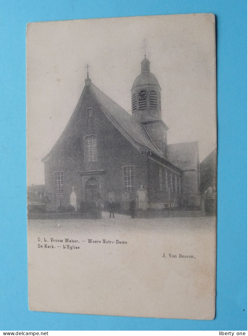 O.L.V Waver - De KERK / L'Eglise ( Zie / Voir Scans ) Anno 1907 ( Edit.: J. Van Deuren ) ! - Sint-Katelijne-Waver