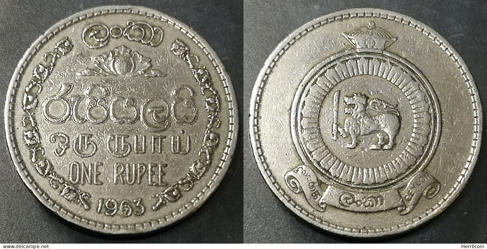Monnaie Ceylan (Sri-Lanka) - 1963  - 1 Roupie - Sri Lanka (Ceylon)