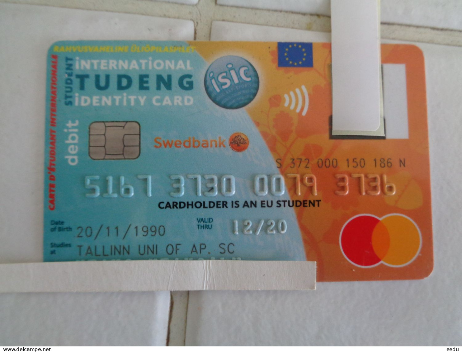 Estonia Bank Card - Cartes De Crédit (expiration Min. 10 Ans)