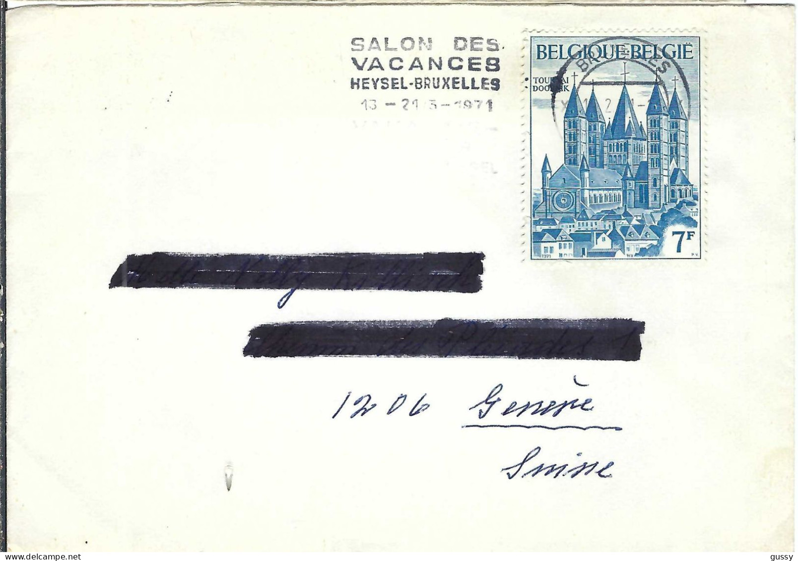 BELGIQUE 1971: LSC De Bruxelles Pour Genève (Suisse) - Storia Postale