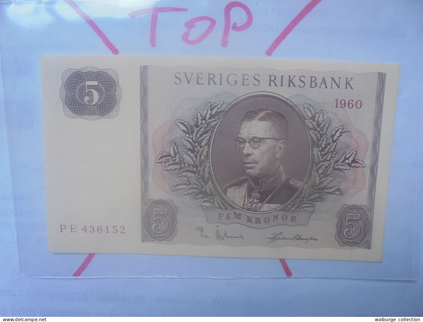 SUEDE 5 KRONOR 1960 Neuf (B.33) - Schweden