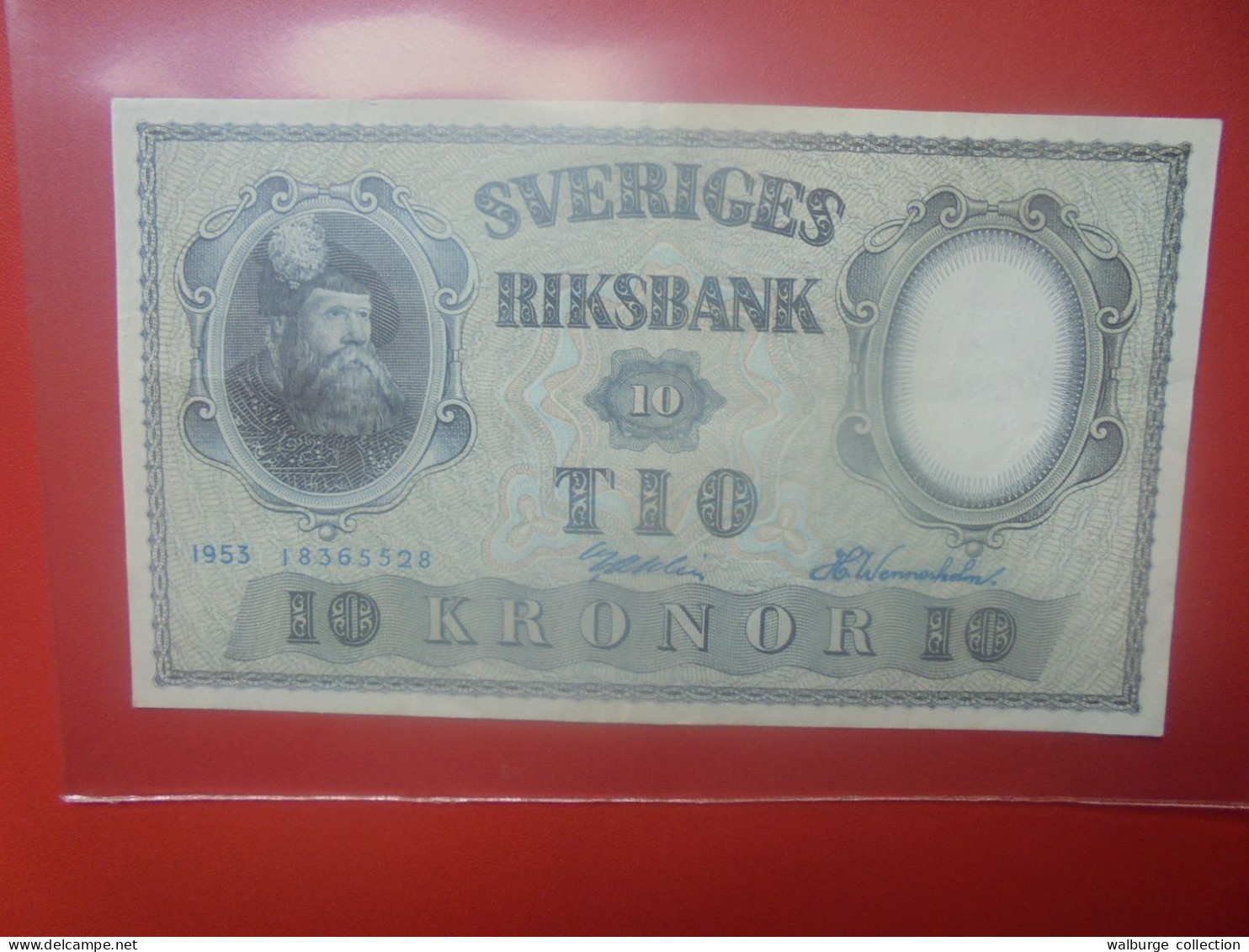 SUEDE 10 KRONOR 1953 Circuler (B.33) - Sweden