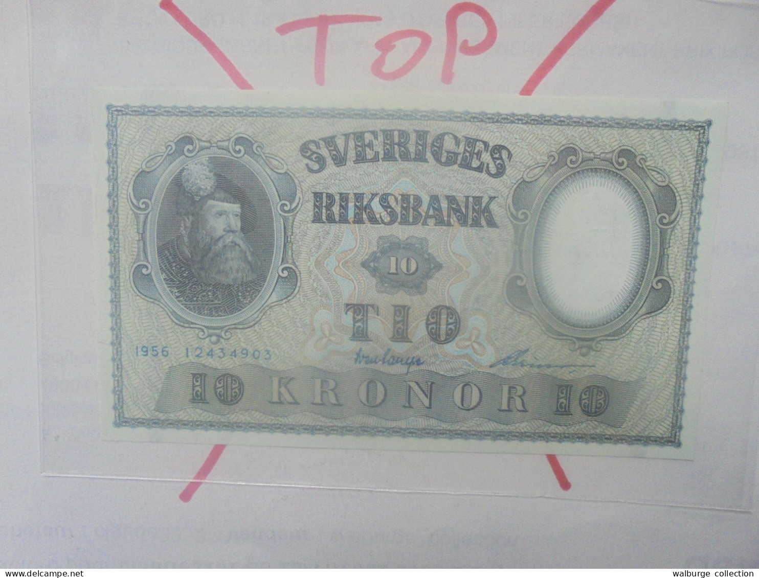 SUEDE 10 KRONOR 1956 Neuf (B.33) - Zweden