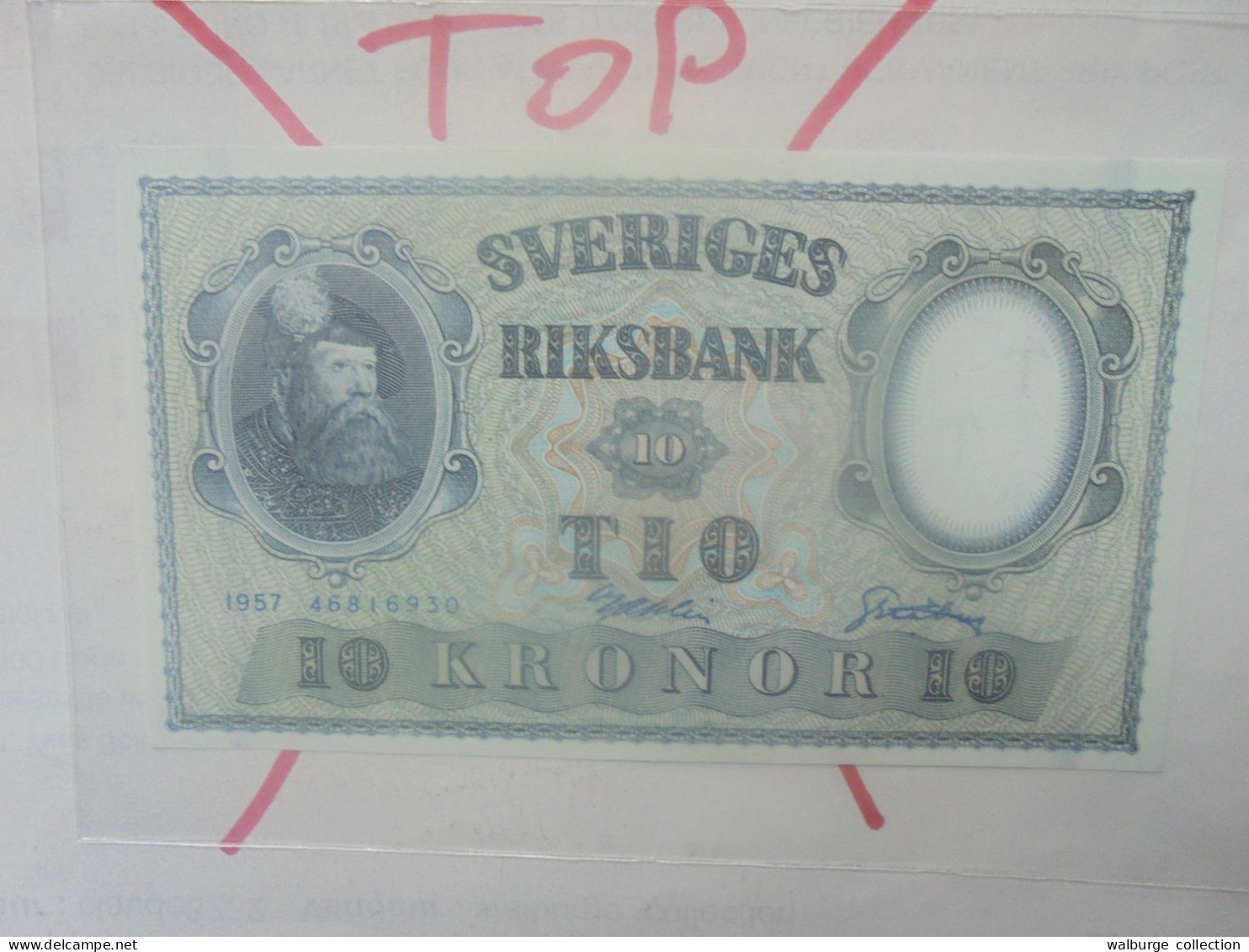 SUEDE 10 KRONOR 1957 Neuf (B.33) - Suède