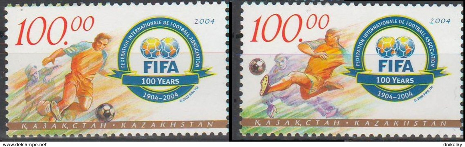 2004 472 Kazakhstan The 100th Anniversary Of FIFA Or Federation Internationale De Football Association MNH - Kasachstan