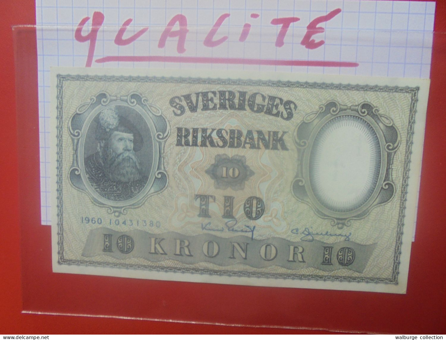 SUEDE 10 KRONOR 1960 Peu Circuler Presque Neuf (B.33) - Zweden