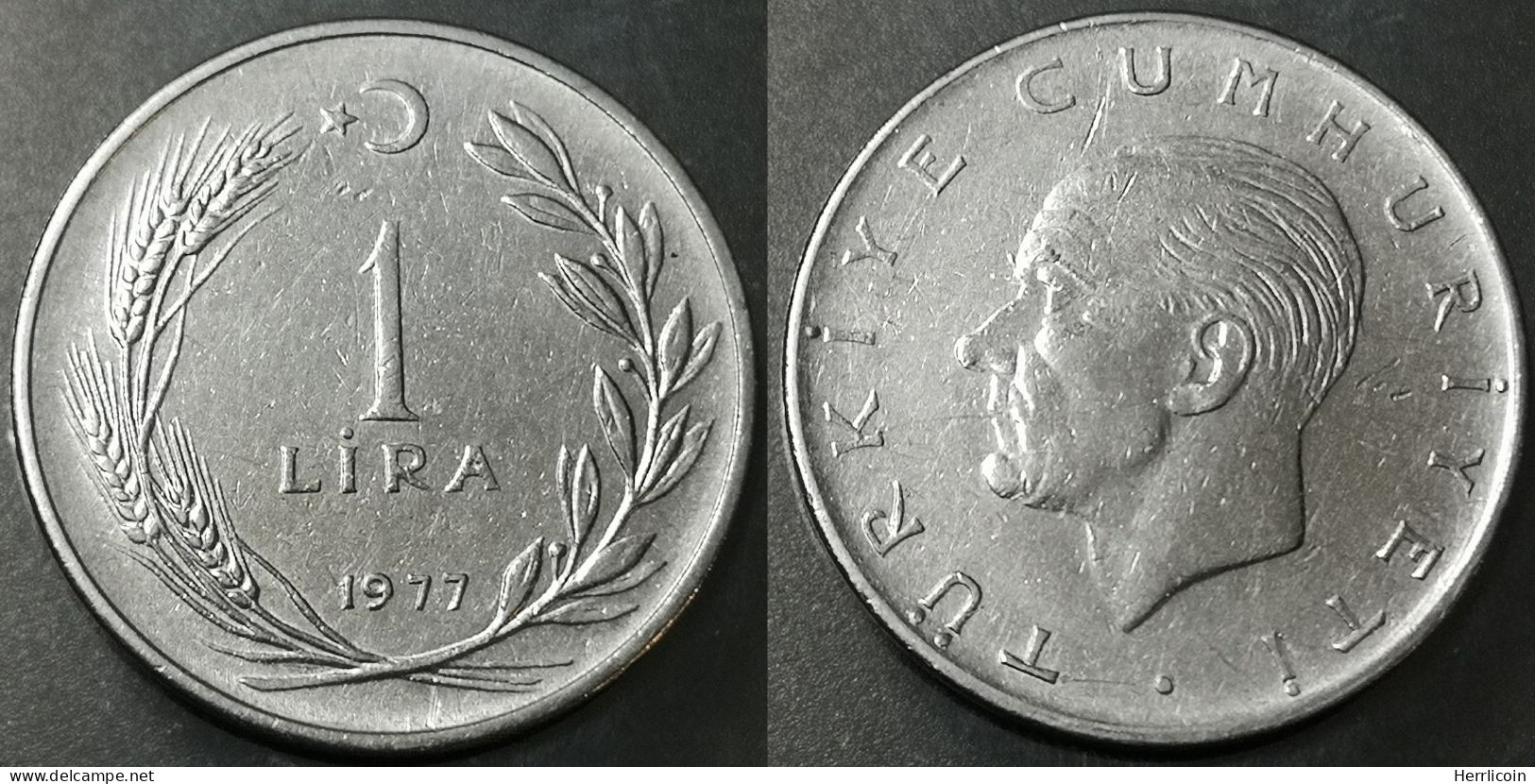 Monnaie Turquie - 1977 - 1 Lira - Turquia