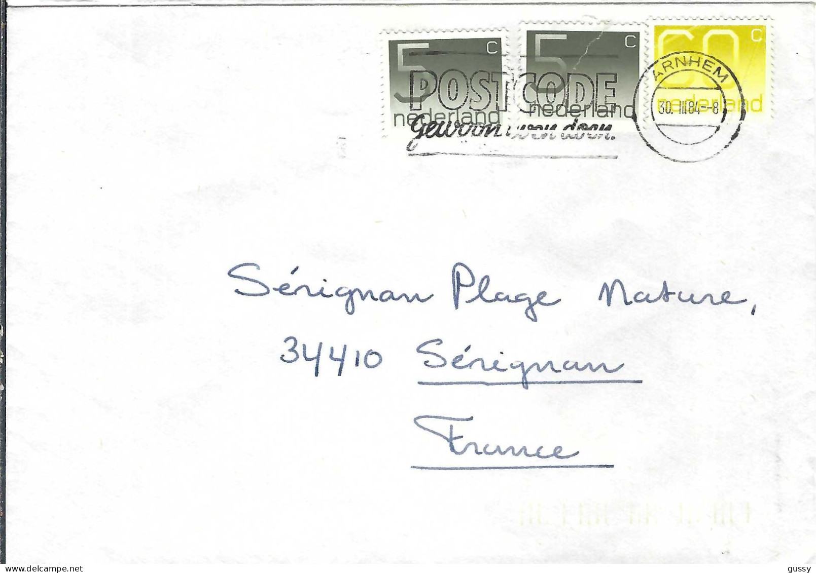 PAYS BAS 1984: LSC De Arnhem Pour Sérignan (France) - Covers & Documents