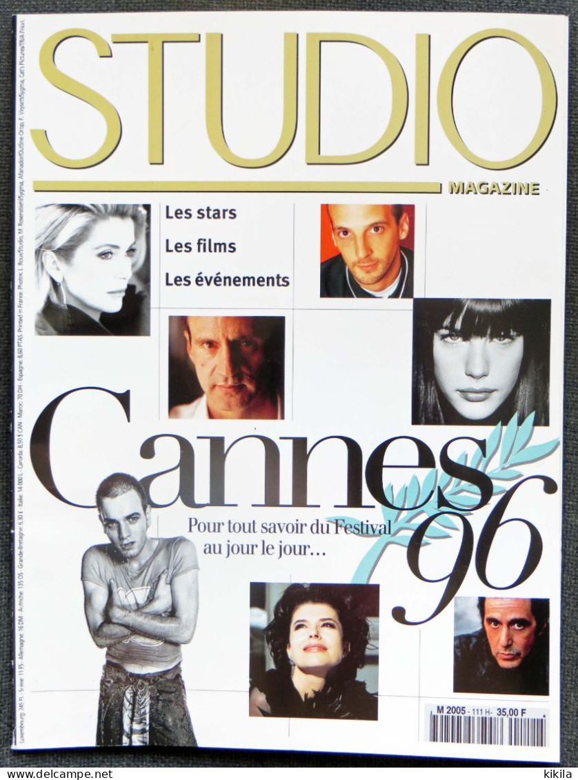 Revue STUDIO N° 111 H Spécial Cannes 1996  La Sélection - Le Jury - Fanny Ardant - Robert Altman - Daniel Auteuil - * - Cinéma