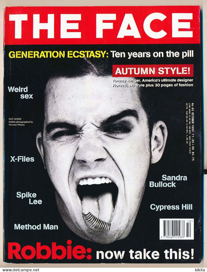 Revue THE FACE N° 85 Octobre 1995 Volume 2 Sandra Bullock Cypress Hill  Spike Lee  Robbie William  Method Man  X-Files * - Divertissement