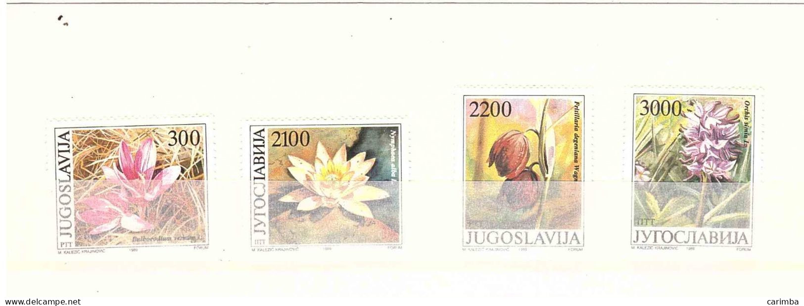 JUGOSLAVIA 1989 FIORI - Ungebraucht