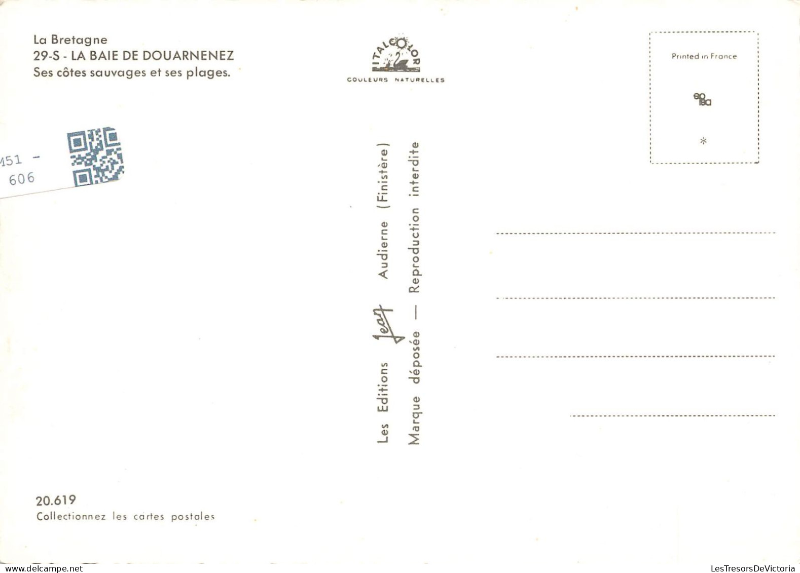 CARTES GÉOGRAPHIQUES - De La Pointe Du Raz à Douarnenez - La Baie De Douarnenez - Côtes Et Plages - Carte Postale - Landkarten