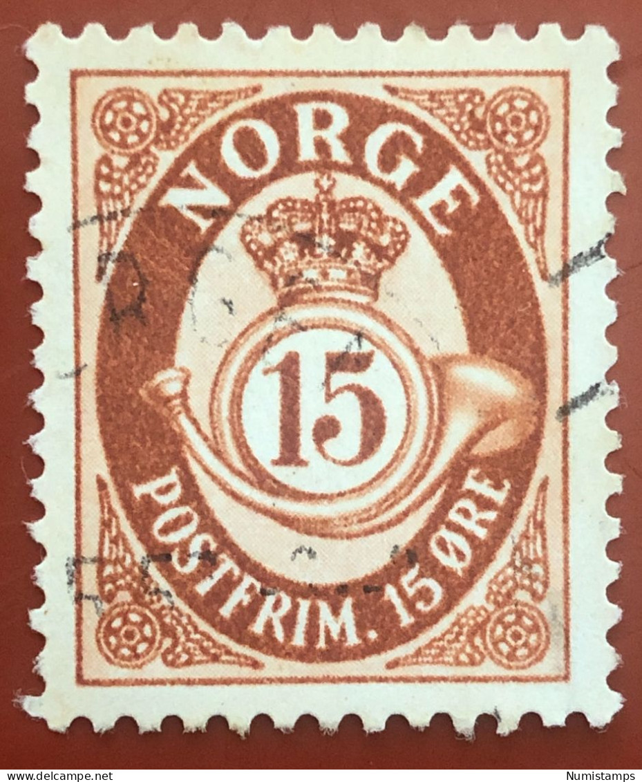 Norway - Post Horn - 15 Norway - øre - 1952 - Oblitérés