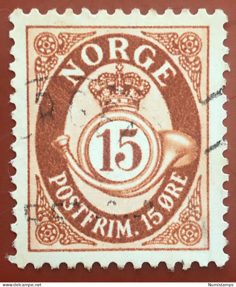 Norway - Post Horn - 15 Norway - øre - 1952 - Gebruikt