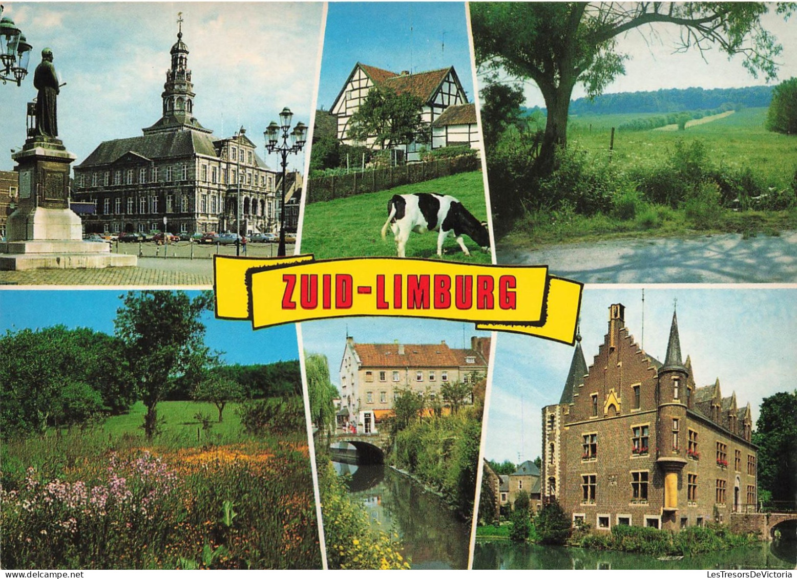 PAYS-BAS - Zuid - Limburg - Châteaux - Pont - Champs - Colorisé - Carte Postale - Autres & Non Classés