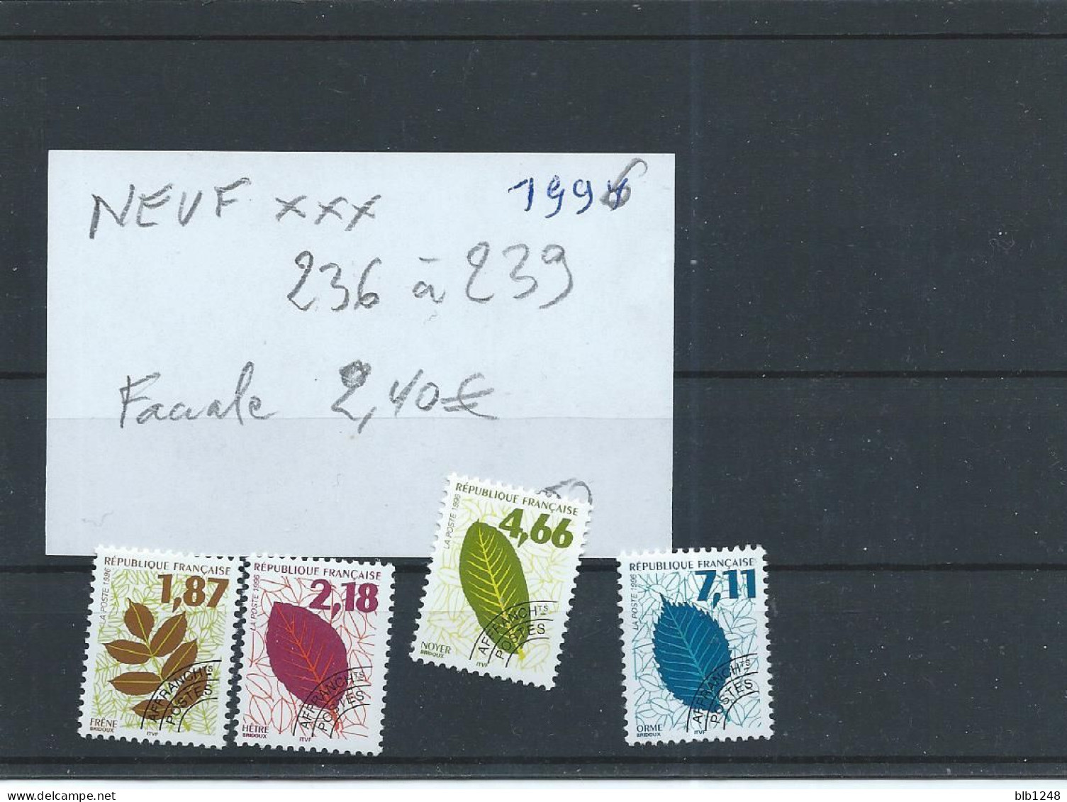 Timbres France > Préoblitérés > 1996 N°236 à 239 Neuf++ - 1989-2008