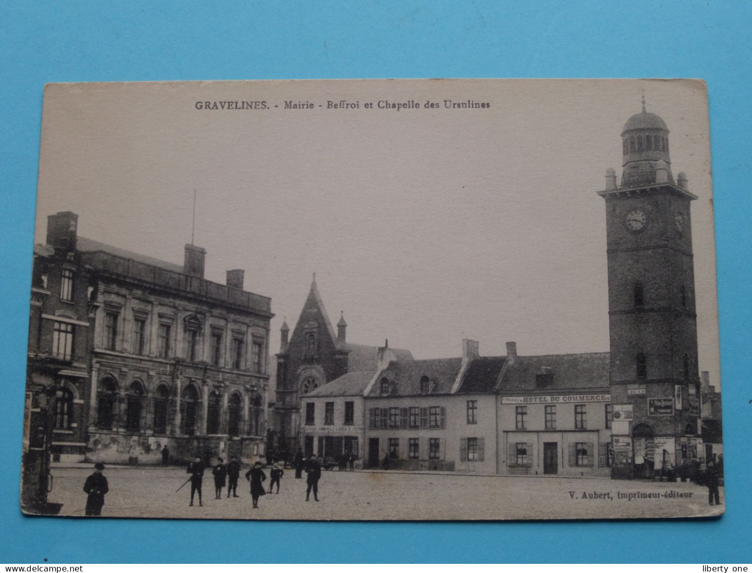 GRAVELINES - Mairie - Beffroi Et Chapelle Des Ursulines ( Zie / Voir Scans ) Anno 19?? ( Edit.: V Aubert ) ! - Gravelines