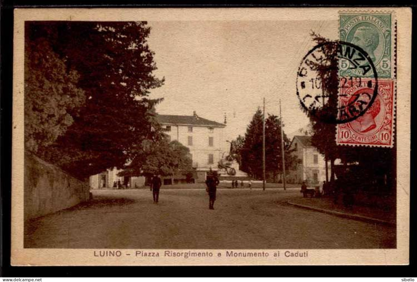 LUINO - Piazza Risorgimento E Monumento Ai Caduti - Viaggiata 1922 - Rif. 01568N - Luino